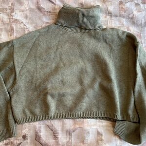 Mango Sage Green Knit Top